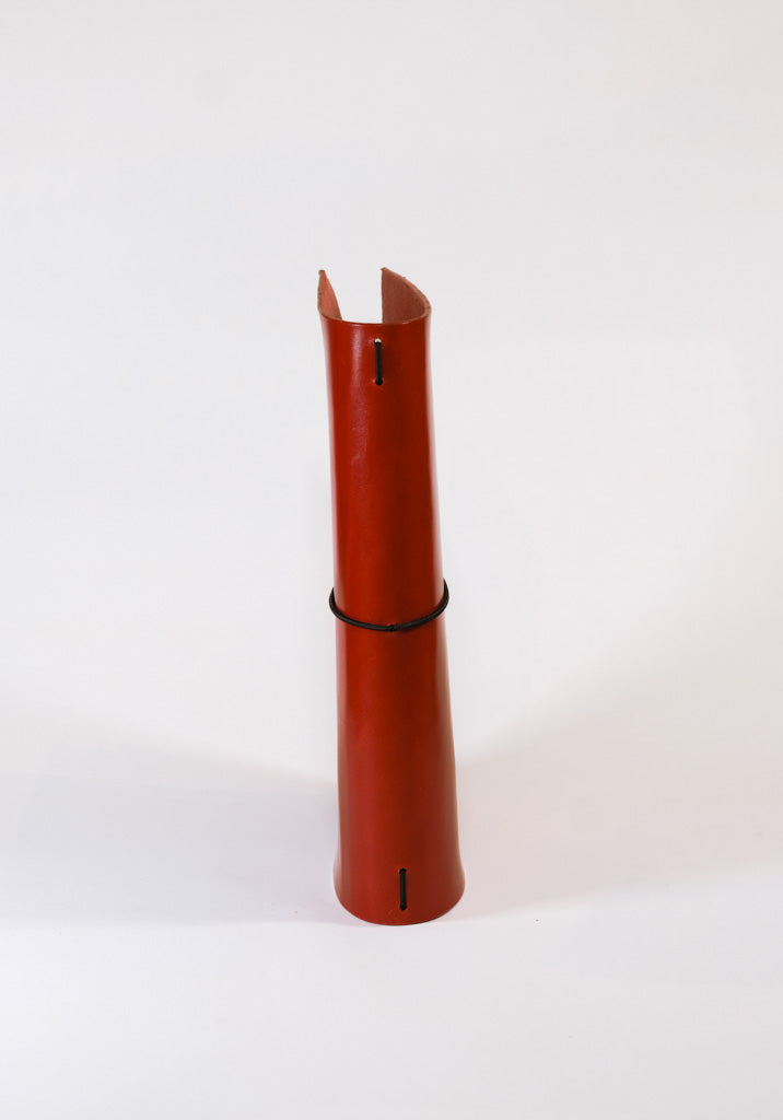 Red A5 Handmade Leather Notebook Cover - ArtnBooks