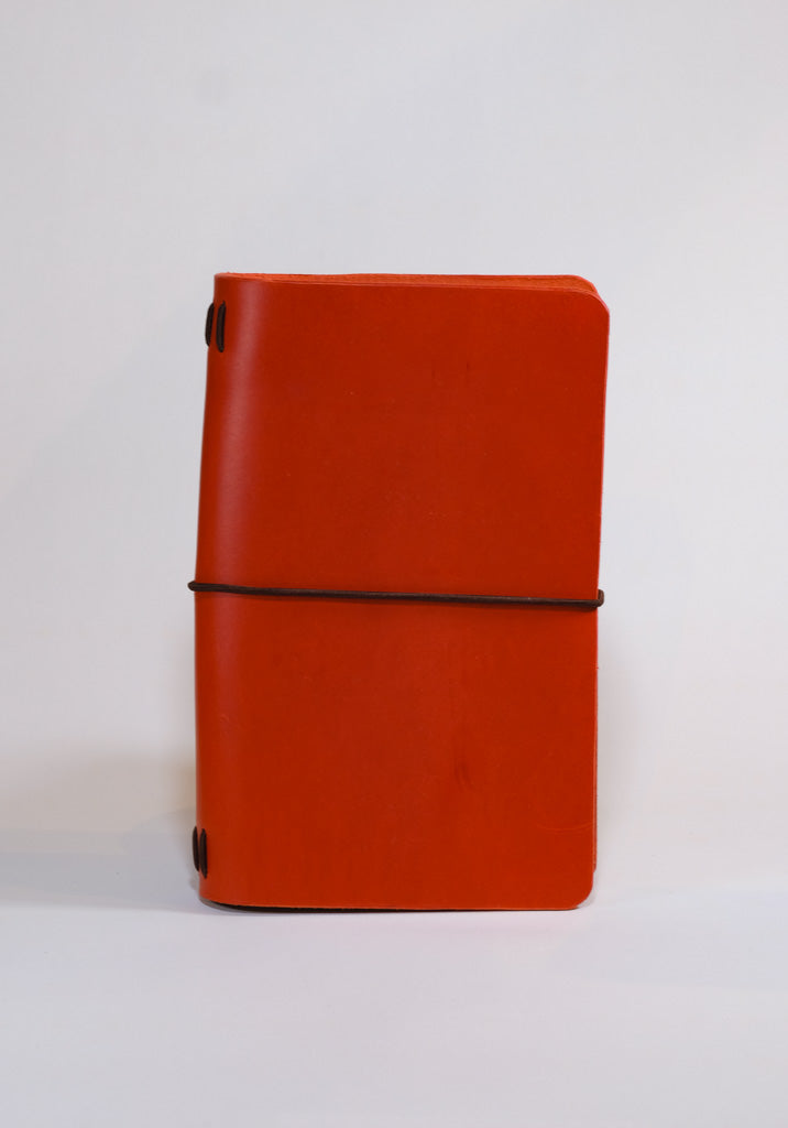Brick Red Italian Leather Traveler’s Notebook Cover A6 - ArtnBooks