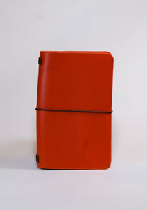 Brick Red Italian Leather Traveler’s Notebook Cover A6 - ArtnBooks - ArtnBooks Shop